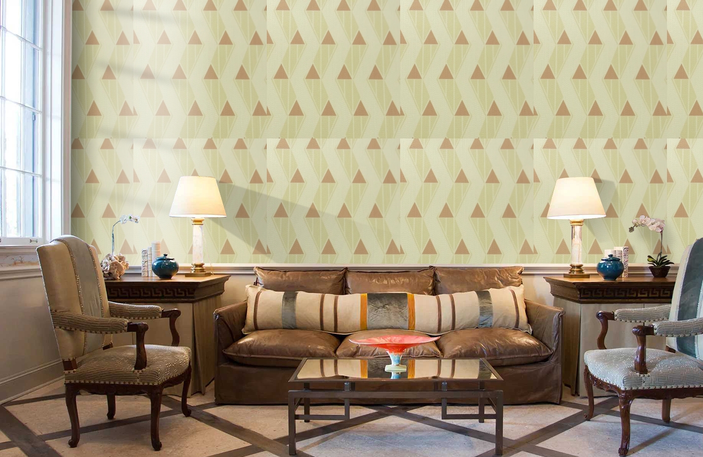 Обои 9740M1 фото в интерьере кабинета