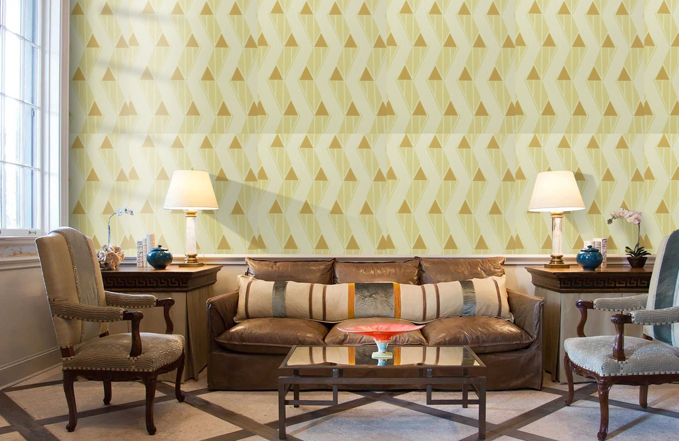 Обои 9740Y1 фото в интерьере кабинета