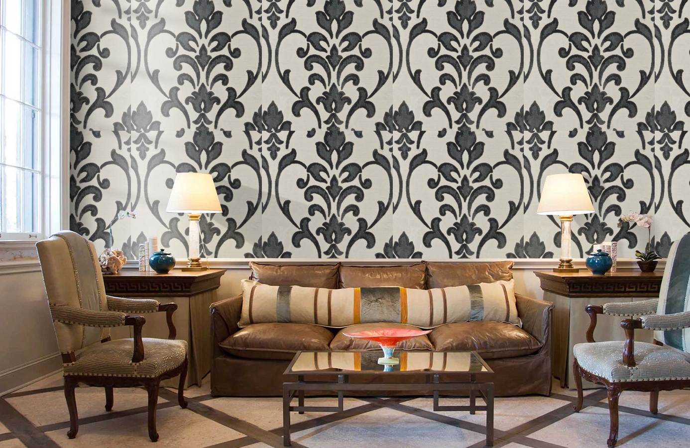 Обои VE165032 фото в интерьере кабинета