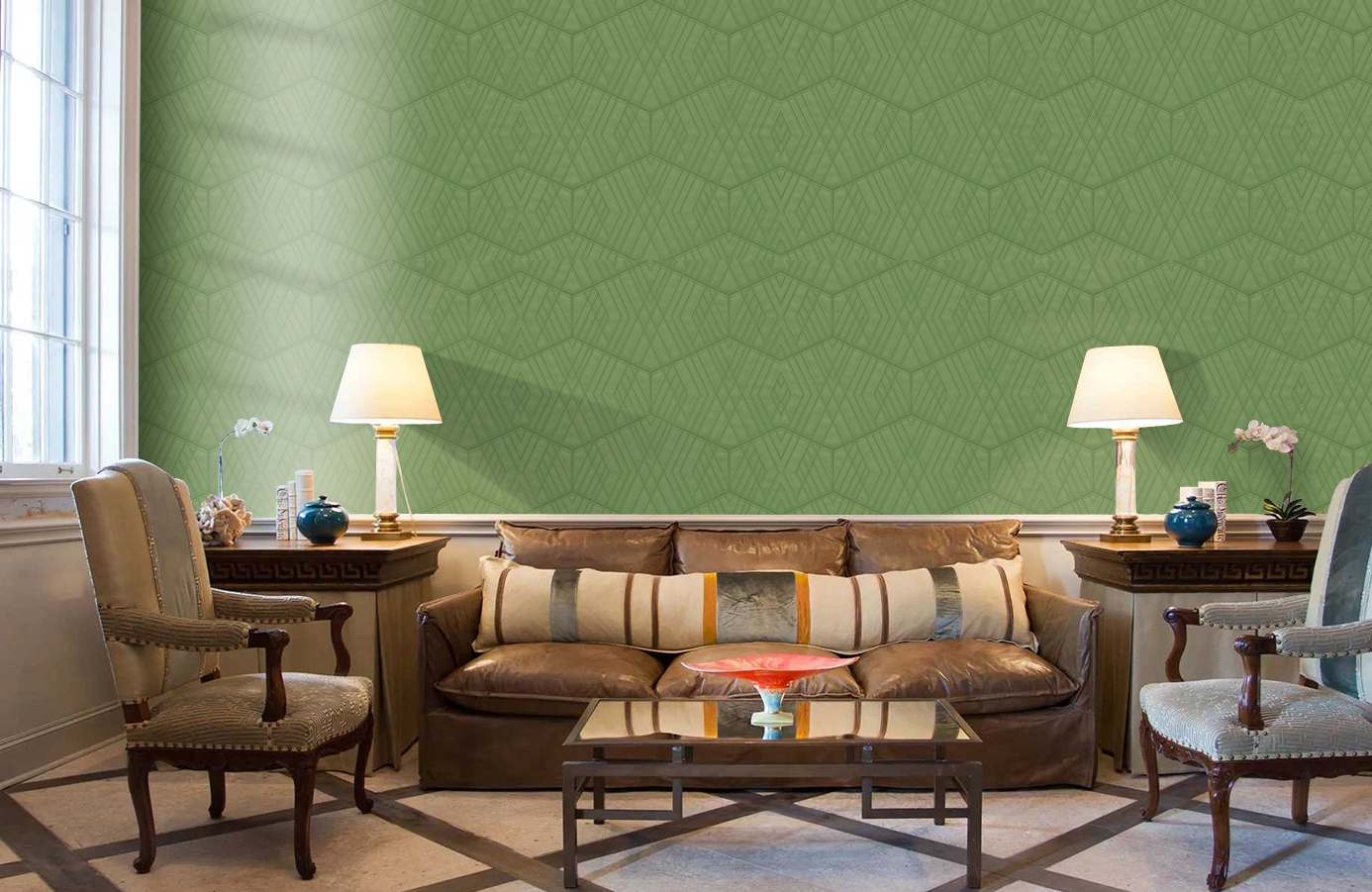 Обои Z90000 фото в интерьере кабинета