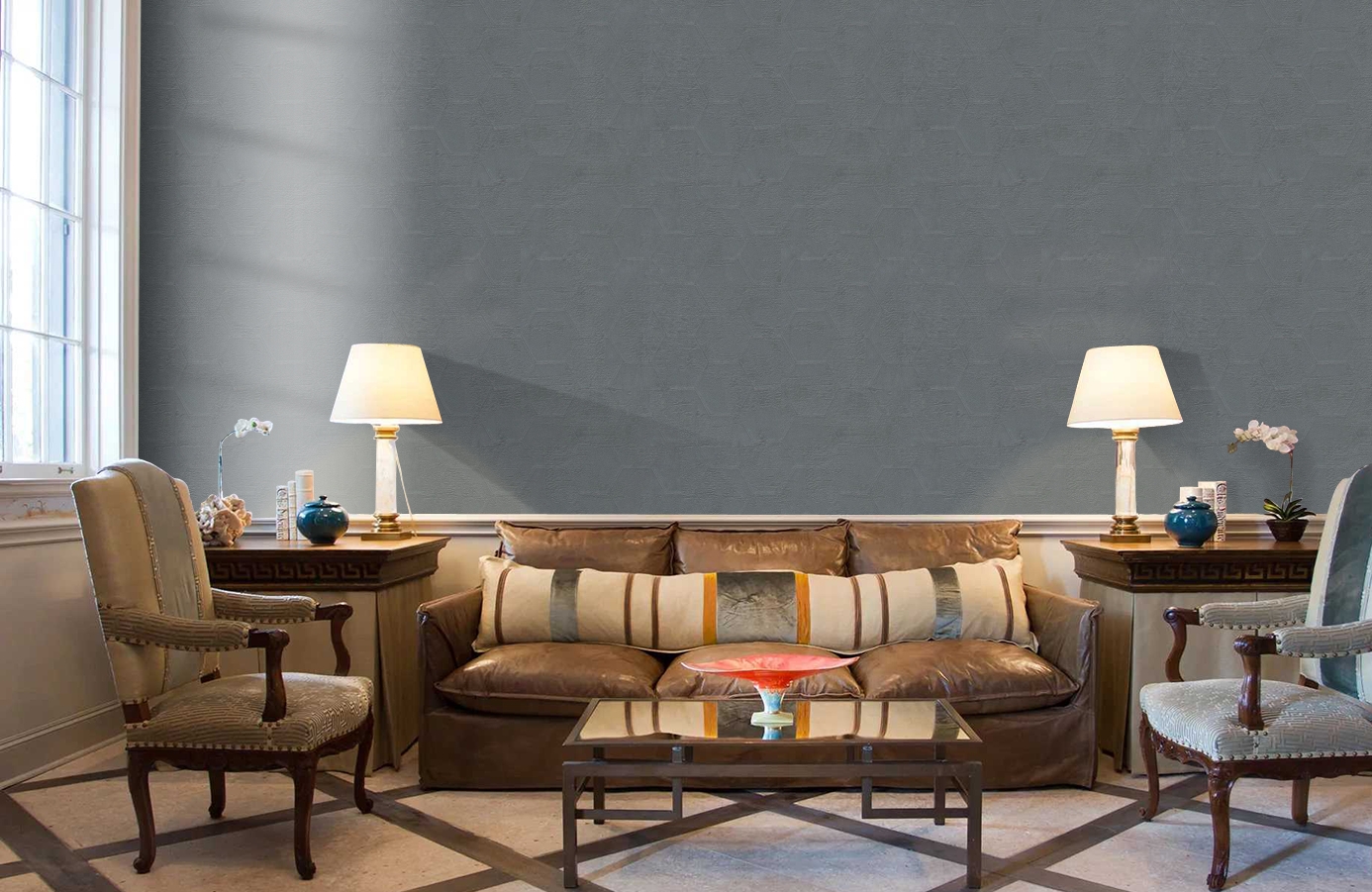 Обои Z90048 фото в интерьере кабинета