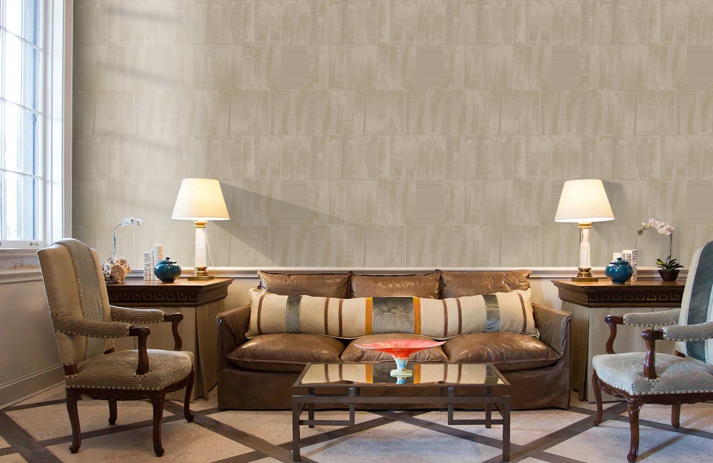 Обои Z12819 фото в интерьере кабинета