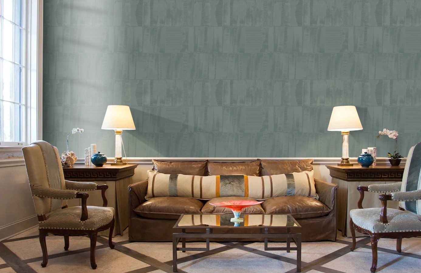 Обои Z12822 фото в интерьере кабинета