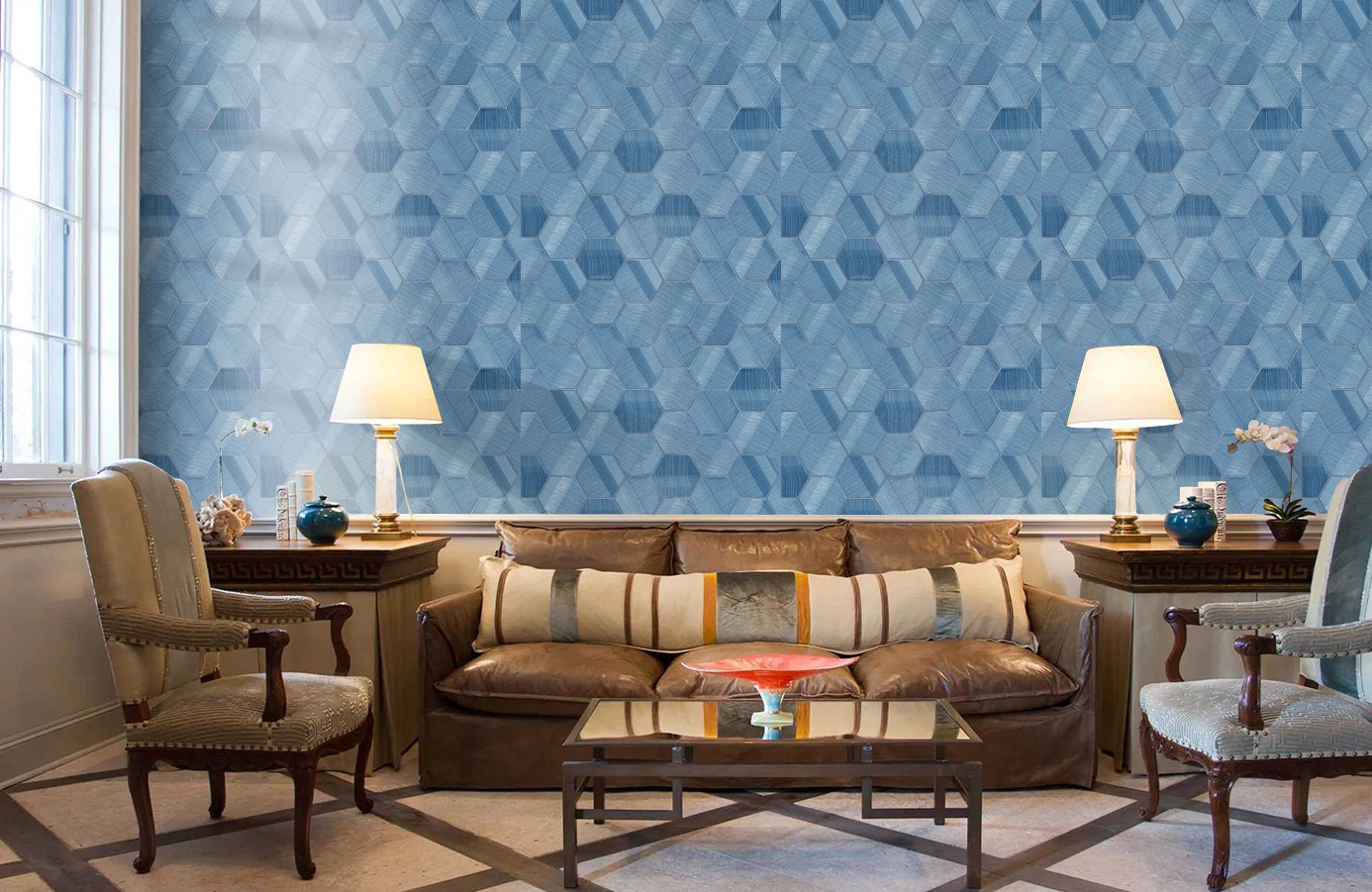 Обои Z12831 фото в интерьере кабинета