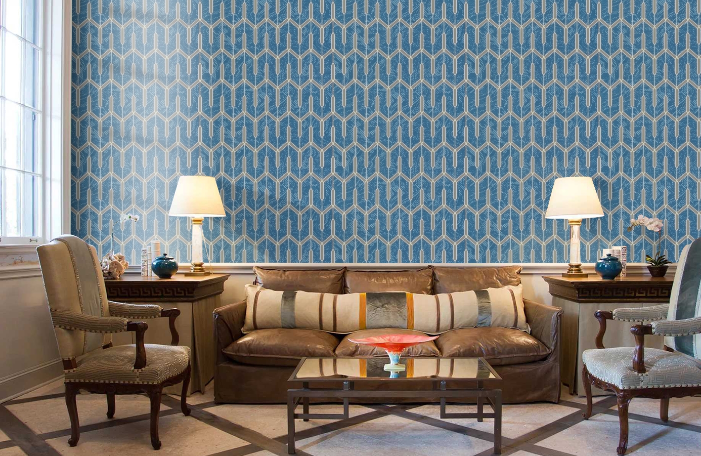 Обои Z44842 фото в интерьере кабинета