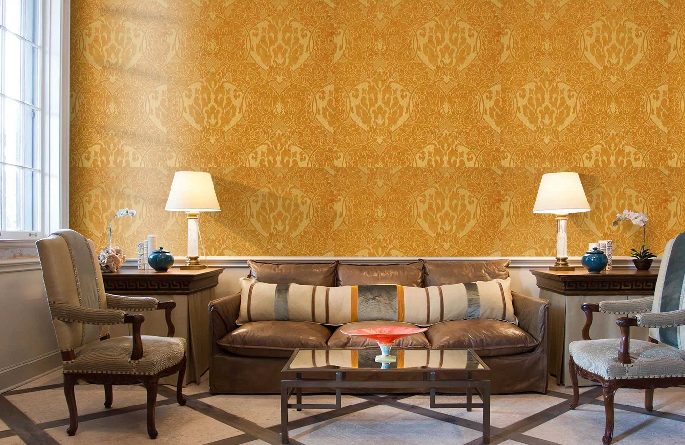 Обои 208006 фото в интерьере кабинета