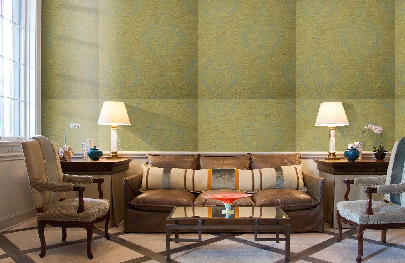 Обои 208008 фото в интерьере кабинета