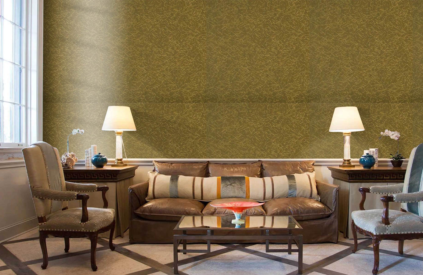 Обои 208011 фото в интерьере кабинета