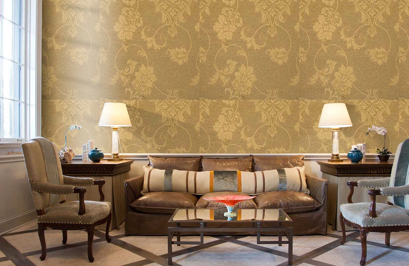 Обои 208019 фото в интерьере кабинета