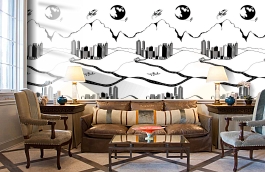 Обои P120901-2 фото в интерьере кабинета превью