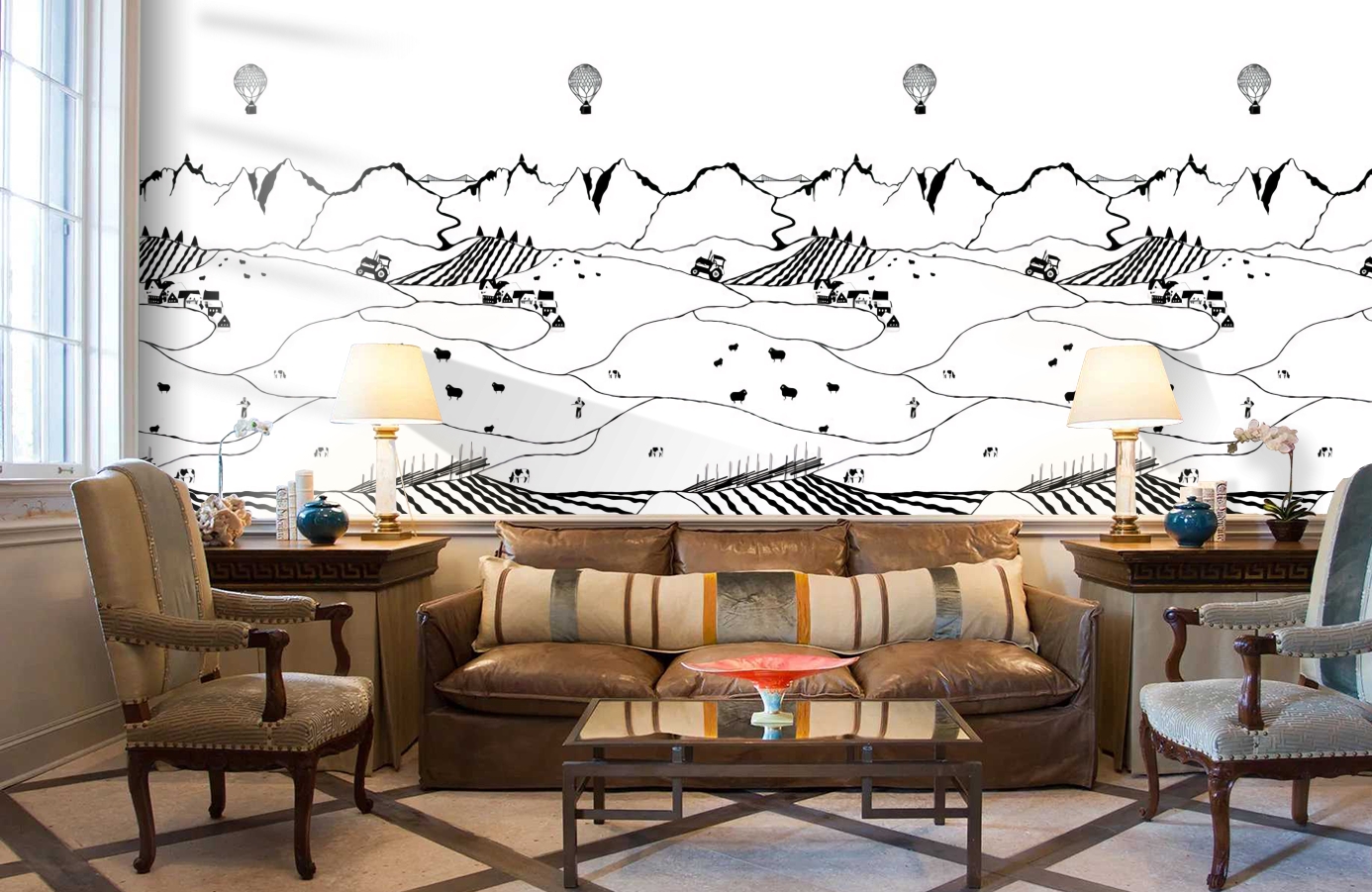 Обои P120902-2 фото в интерьере кабинета