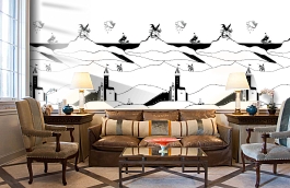 Обои P120903-2 фото в интерьере кабинета превью