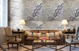 Обои 9110 D30 фото в интерьере кабинета превью