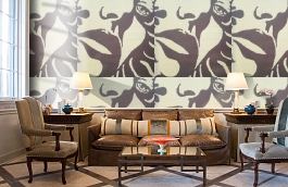 Обои 9130 V15 фото в интерьере кабинета превью