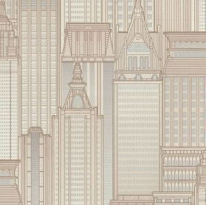 российские флизелиновые обои бежевые в гостиную с картами и городами Euro Decor Skyline 7117-17 На фото российские флизелиновые обои бежевые в гостиную с картами и городами Euro Decor Skyline 7117-17