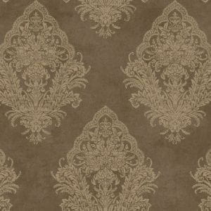 американские виниловые обои на бумажной основе коричневые с дамаском York Fairmount park AA6758 На фото американские виниловые обои на бумажной основе коричневые с дамаском York Fairmount park AA6758
