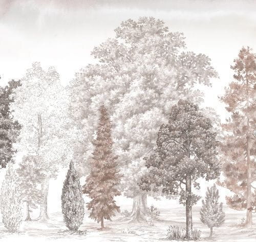 обои белые в гостиную Loymina вставка акварель Landscape 2 ART14 003 На фото обои белые в гостиную Loymina вставка акварель Landscape 2 ART14 003