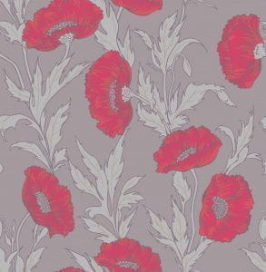 обои серые Cole Son с цветами  Collection of Flowers 81/1001 На фото обои серые Cole Son с цветами  Collection of Flowers 81/1001