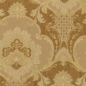 текстильные обои коричневые в комнату с орнаментом Sangiorgio Orleans M560-264 На фото текстильные обои коричневые в комнату с орнаментом Sangiorgio Orleans M560-264