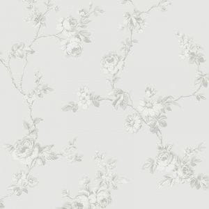 бельгийские дешевые обои серые в спальню GranDeco стиле прованс Little Florals LF 2201 На фото бельгийские дешевые обои серые в спальню GranDeco стиле прованс Little Florals LF 2201