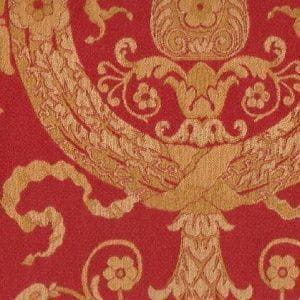 итальянские элитные текстильные обои красные в комнату Sangiorgio Impero M325-84 На фото итальянские элитные текстильные обои красные в комнату Sangiorgio Impero M325-84