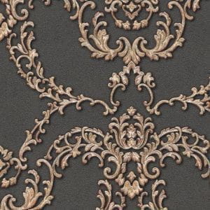 немецкие обои венге в гостиную с орнаментом AS-Creation Luxury Classics 34777-2 На фото немецкие обои венге в гостиную с орнаментом AS-Creation Luxury Classics 34777-2