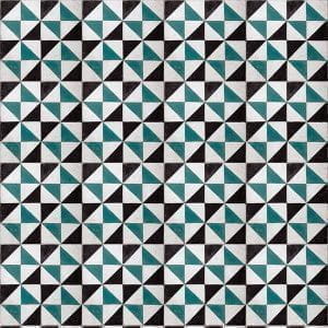 немецкие обои зеленые KT-Exclusive с геометрией Tiles & More 3000016 На фото немецкие обои зеленые KT-Exclusive с геометрией Tiles & More 3000016