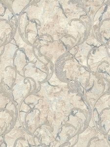 российские недорогие флизелиновые обои в спальню Euro Decor с вензелями Savva 5009-21 На фото российские недорогие флизелиновые обои в спальню Euro Decor с вензелями Savva 5009-21