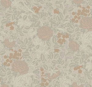 российские флизелиновые полностью обои капучино с цветами  Loymina British Style Garden 12005 На фото российские флизелиновые полностью обои капучино с цветами  Loymina British Style Garden 12005