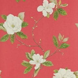обои красные в комнату Sanderson Parchment Flowers DPFWSW104 На фото обои красные в комнату Sanderson Parchment Flowers DPFWSW104
