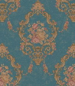итальянские обои бирюзовые в комнату Decoro Pareti Classico AD1604 На фото итальянские обои бирюзовые в комнату Decoro Pareti Classico AD1604