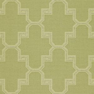 английские виниловые обои на бумажной основе зеленые в комнату Zoffany Mosaic MOS05003 На фото английские виниловые обои на бумажной основе зеленые в комнату Zoffany Mosaic MOS05003