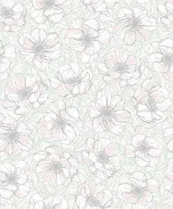 флизелиновые обои Rasch с цветами  акварель Daisy 957129 На фото флизелиновые обои Rasch с цветами  акварель Daisy 957129