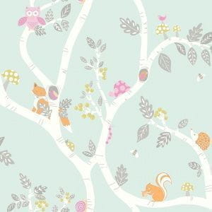 бумажные обои Holden Decor с деревьями Make Believe 12490 На фото бумажные обои Holden Decor с деревьями Make Believe 12490