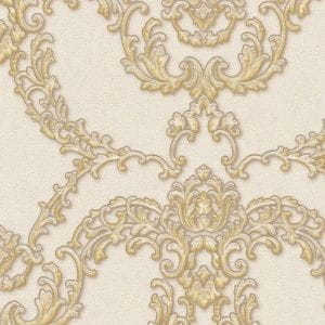 немецкие обои бежевые AS-Creation с орнаментом в классическом стиле Luxury Classics 34777-1 На фото немецкие обои бежевые AS-Creation с орнаментом в классическом стиле Luxury Classics 34777-1
