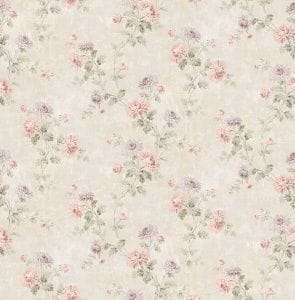 премиум обои капучино в комнату KT-Exclusive с цветами  стиле прованс Champagne Florals MF10901 На фото премиум обои капучино в комнату KT-Exclusive с цветами  стиле прованс Champagne Florals MF10901