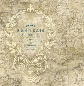недорогие бумажные обои Harrison Prints с картами и городами Olde Francais OF30902 На фото недорогие бумажные обои Harrison Prints с картами и городами Olde Francais OF30902