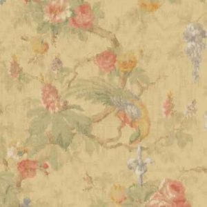 премиум бумажные обои бежевые с птицами в стиле прованс KT-Exclusive Watercolor Florals MF21105 На фото премиум бумажные обои бежевые с птицами в стиле прованс KT-Exclusive Watercolor Florals MF21105