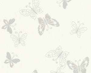 немецкие обои белые в комнату AS-Creation с абстракцией Happy Spring 34766-1 На фото немецкие обои белые в комнату AS-Creation с абстракцией Happy Spring 34766-1