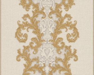 немецкие премиум обои капучино с орнаментом AS-Creation Versace 96232-4 На фото немецкие премиум обои капучино с орнаментом AS-Creation Versace 96232-4