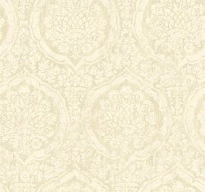 американские бумажные обои белые в комнату с дамаском York Normandy manor NM2919 На фото американские бумажные обои белые в комнату с дамаском York Normandy manor NM2919