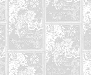 флизелиновые полностью обои серые детские Sandudd с текстом Moomin 5348-4 На фото флизелиновые полностью обои серые детские Sandudd с текстом Moomin 5348-4