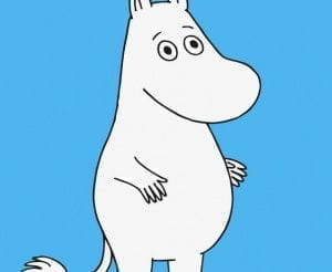 финские обои детские Sandudd с абстракцией в скандинавском стиле Moomin 5181-1 На фото финские обои детские Sandudd с абстракцией в скандинавском стиле Moomin 5181-1