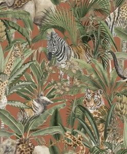 английские премиум флизелиновые полностью обои коричневые в гостиную Holden Decor Amazonia 91311 На фото английские премиум флизелиновые полностью обои коричневые в гостиную Holden Decor Amazonia 91311