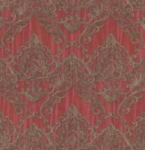 итальянские флизелиновые обои красные Blumarine с орнаментом 3 BM26022 На фото итальянские флизелиновые обои красные Blumarine с орнаментом 3 BM26022