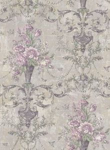 американские бумажные обои капучино KT-Exclusive в классическом стиле Champagne Florals MF11409 На фото американские бумажные обои капучино KT-Exclusive в классическом стиле Champagne Florals MF11409