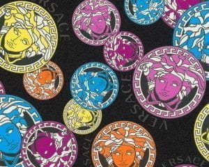 немецкие обои венге в гостиную с орнаментом AS-Creation Versace 38610-4 На фото немецкие обои венге в гостиную с орнаментом AS-Creation Versace 38610-4