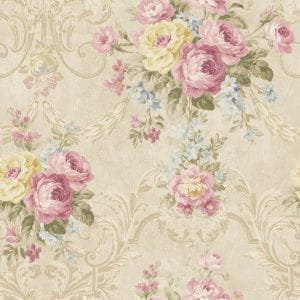 бумажные обои розовые в комнату «шэбби-шик» Studio Eight Fleur FI90009 На фото бумажные обои розовые в комнату «шэбби-шик» Studio Eight Fleur FI90009