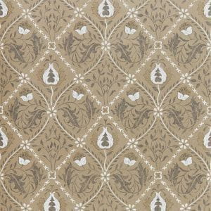 бумажные обои коричневые в гостиную Morris Pure North DMPN216529 На фото бумажные обои коричневые в гостиную Morris Pure North DMPN216529
