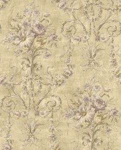 премиум обои бежевые с цветами  ретро KT-Exclusive Champagne Florals MF10407 На фото премиум обои бежевые с цветами  ретро KT-Exclusive Champagne Florals MF10407